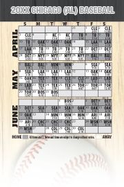 Magnetic Business Card Real Estate Baseball Schedules  |Realtor Tools